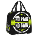 Powerhouse Gym Logo Isolierte Lunchtaschen für Arbeit Schule Bodybuilding Fitness Tragbare Thermokühler Bento Box Frauen Kinder
