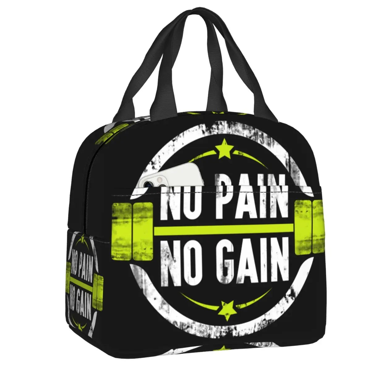 Powerhouse Gym Logo Insulated Lunch Bags for Work School Bodybuilding Fitness Portable Thermal Cooler Bento Box Women Kids