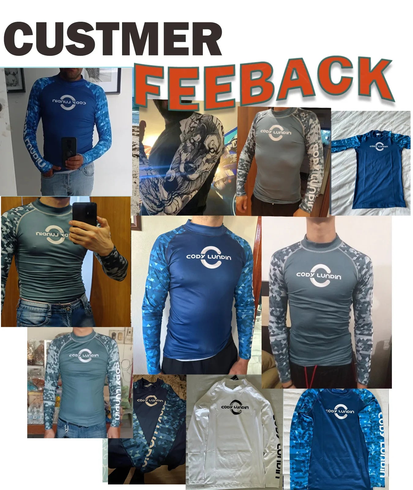 Herren UPF 50+ Kompressions-Rollkragen-Schwimm-Trainingsshirt Fitnessstudio Fitness-T-Shirt Surf-Sport-Rashguard Individuelles Logo Angel-Oberteil