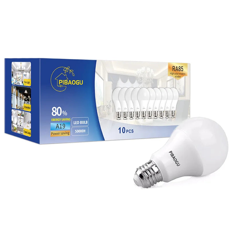 10 Stk. LED-Lampe E27 B22 E14 220V LED-Lampe SMD2835 Bombilla 3W 6W 9W 12W 15W 18W 20W LED-Leuchten Energiesparend für Innenräume Schlafzimmer Zuhause