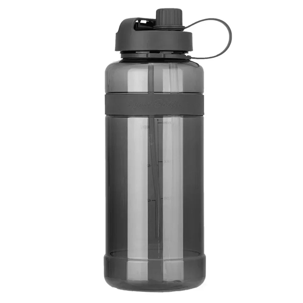 Neue 3-Liter-Trinkflasche mit Strohhalm, Fitness-Flasche mit Riemen für Outdoor, Reisen, Sport, große Kapazität
