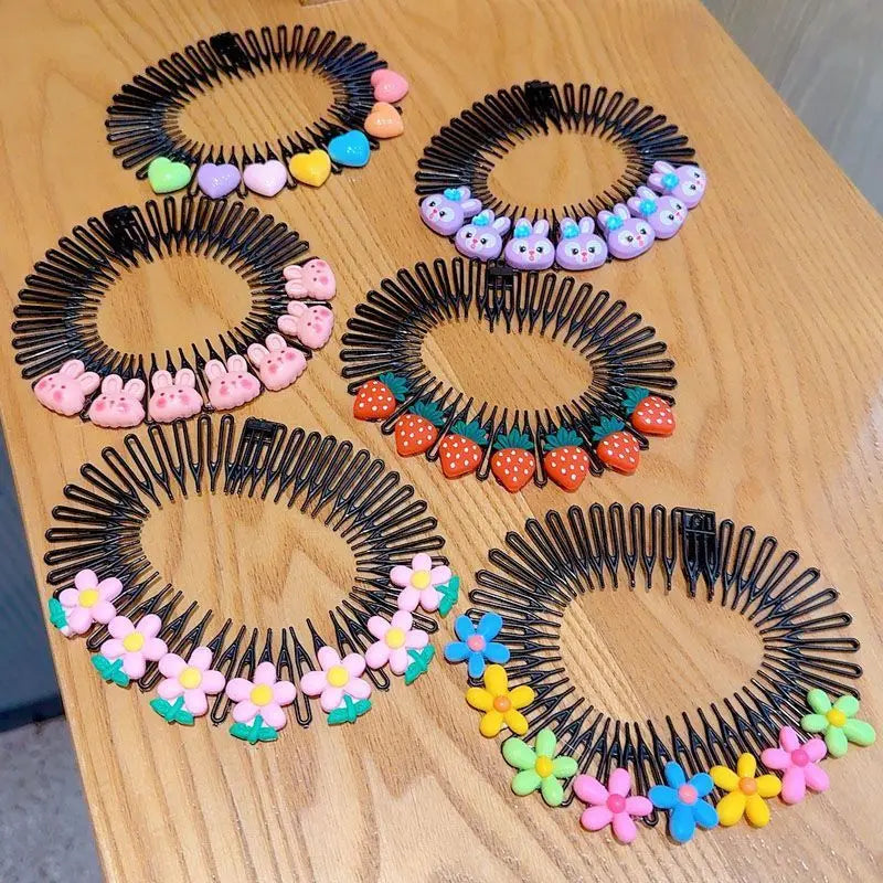 3 Stk. Kinder Y2k Stern Bunter Haarkamm Gebrochener Haarband Haarspangen Häschen Herz Süßer Kopfschmuck Prinzessinnen Mädchen Haarschmuck