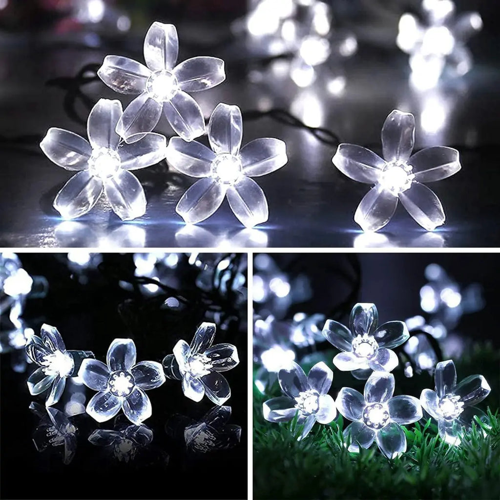 1 Stk Solar Lichterkette Blumen Outdoor Wasserdicht 20/30/50/100 LED Lichterkette für Garten Zaun Terrasse Hof Weihnachtsbaum Deko