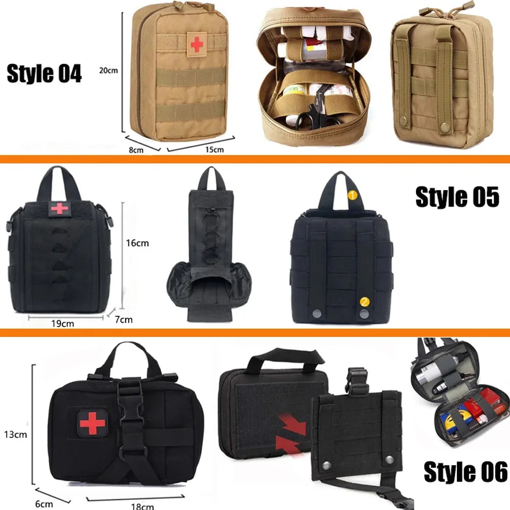 IFAK EDC Tasche Hüfttasche Jagdweste Notfall-Werkzeugsatz Outdoor Erste-Hilfe-Set Camping Survivaltasche