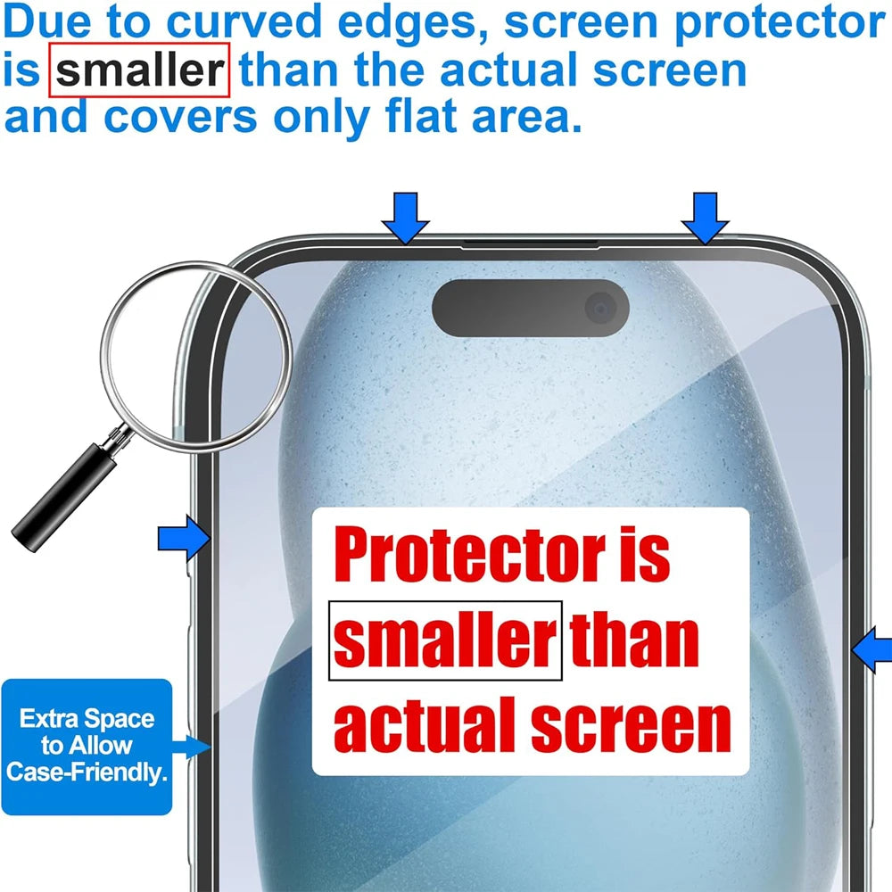 Glass Film For iPhone 18 17 16 15 Pro Max Screen Protector For iPhone 11 12 13 14 15 Pro Tempered Glass IPhone13 Mini 16 Plus