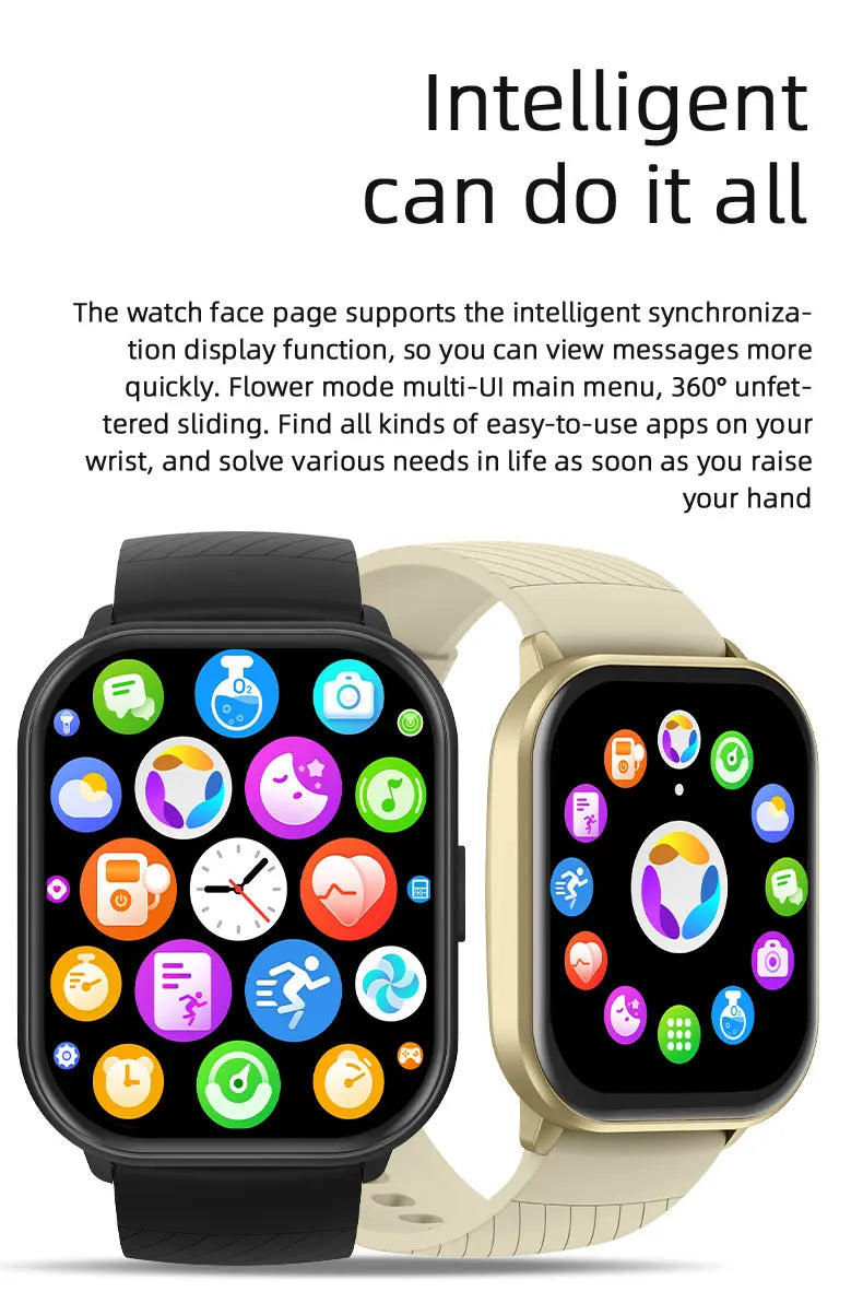 OLEVS 8206 Smartwatch Original Marke 2,01 Zoll Full Touchscreen Sport Fitness Bluetooth Smartwatch Kompatibel Android iOS