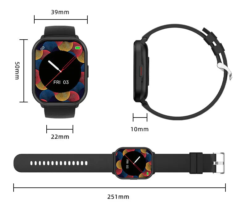 OLEVS 8206 Smartwatch Original Marke 2,01 Zoll Full Touchscreen Sport Fitness Bluetooth Smartwatch Kompatibel Android iOS