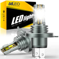 AILEO 2 bombillas led H4 de luz alta y baja, alta calidad, 20000 lúmenes, 90 W, H7, CSP, bombilla de faro para coche, 6500 K, luz de circulación diurna, lámpara automotriz