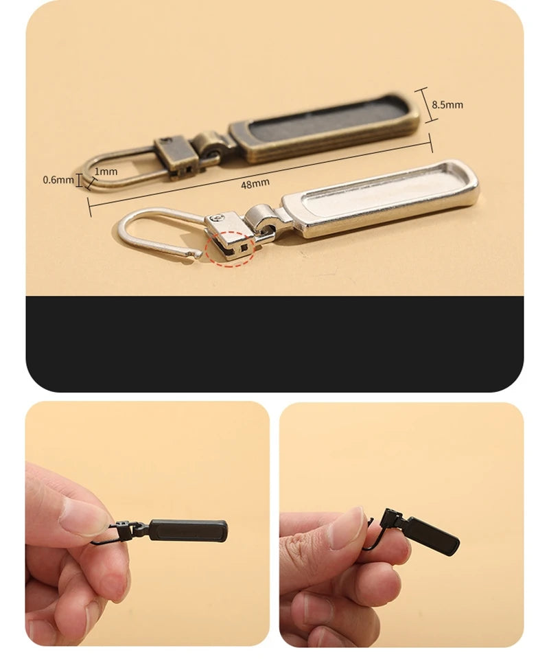 5 Stück Näh-DIY abnehmbarer Reißverschlusskopf Reißverschlusszipper praktisch bequem stabil Tasche Handtasche Koffer Geldbörse Rucksack Zelt