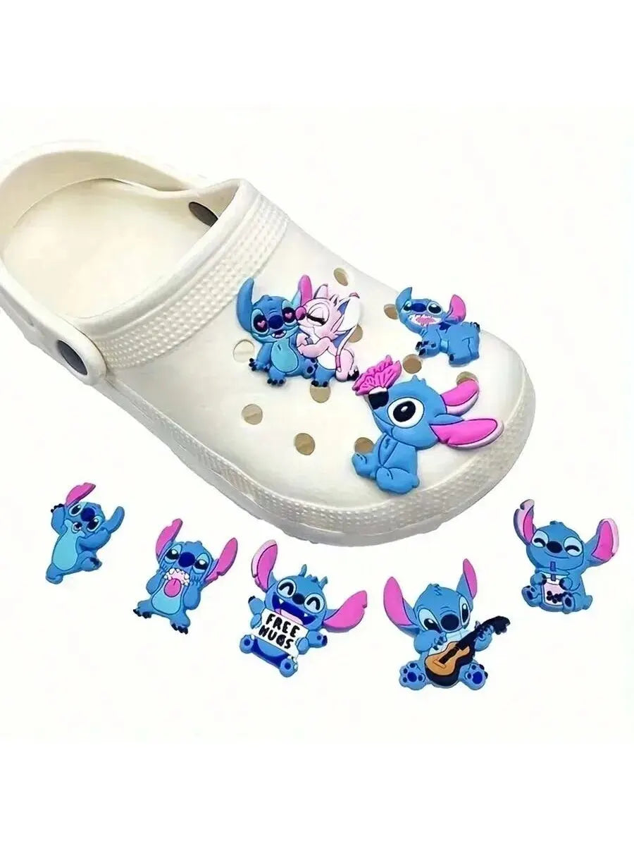 MESUCA 8tlg. Stich Schuhdekorations-Accessoires Charms Für Clogs Bogg Bag Bubble Slides Sandalen