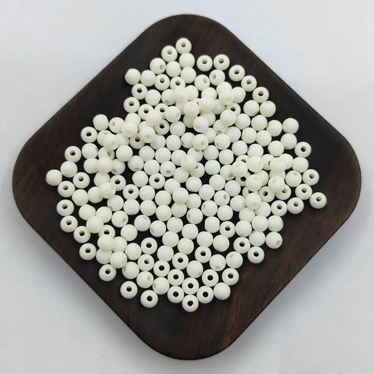 200Pcs 4mm Solid Color Round Loose Beads Jewelry Making DIY For Pendant Necklace Bracelet Wholesale