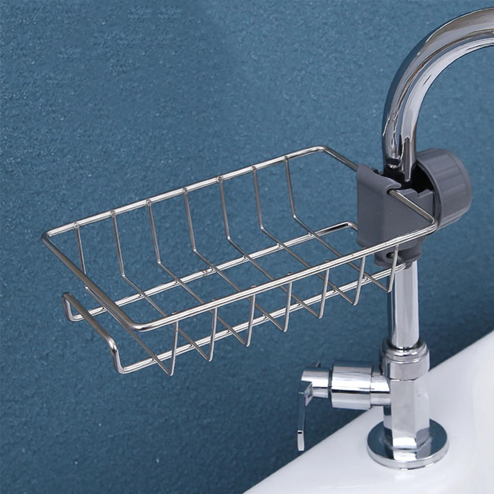 Sink Drain Rack & Faucet Sponge Holder