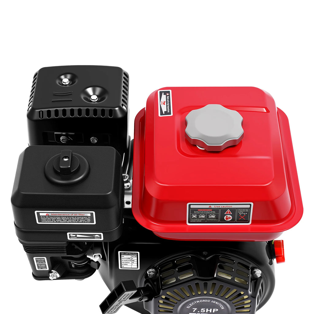 4-Takt 212cc Benzinmotor, 7,5PS 4000W 3600 U/min Einzylinder-Handstart-Benzinmotor, Kurbelwellendurchmesser 20mm