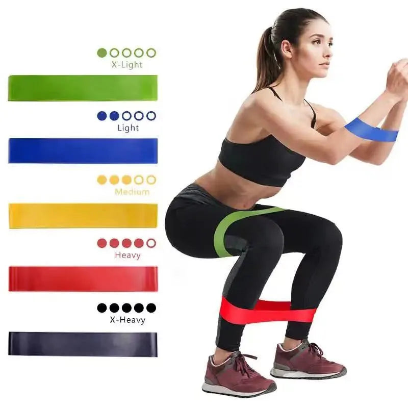 Tragbare Fitness-Trainingsgeräte Gummi-Widerstandsbänder Yoga-Fitnessstudio Elastisches Gummiband Kraft Pilates Crossfit Frauen Gewichtssport