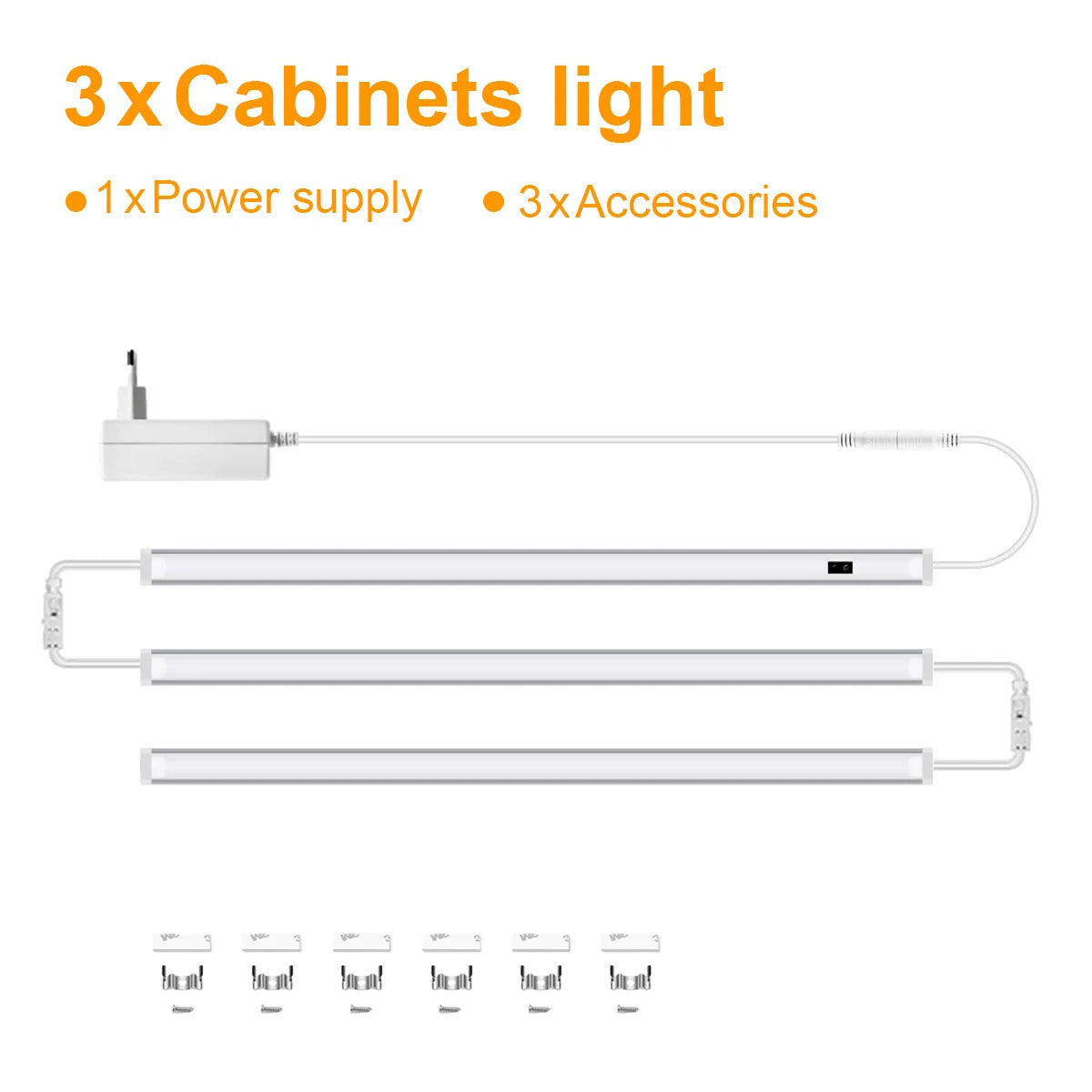 USB Kitchen LED Lights Under Cabinet Unit Lamp Non-Contact Hand Wave Sensor Switch For Cupboard Shelves Workbench Closet Desk