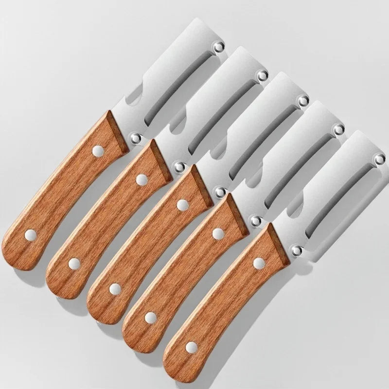 Wood-Handle Kitchen Peeler for Fruit & Vegetables