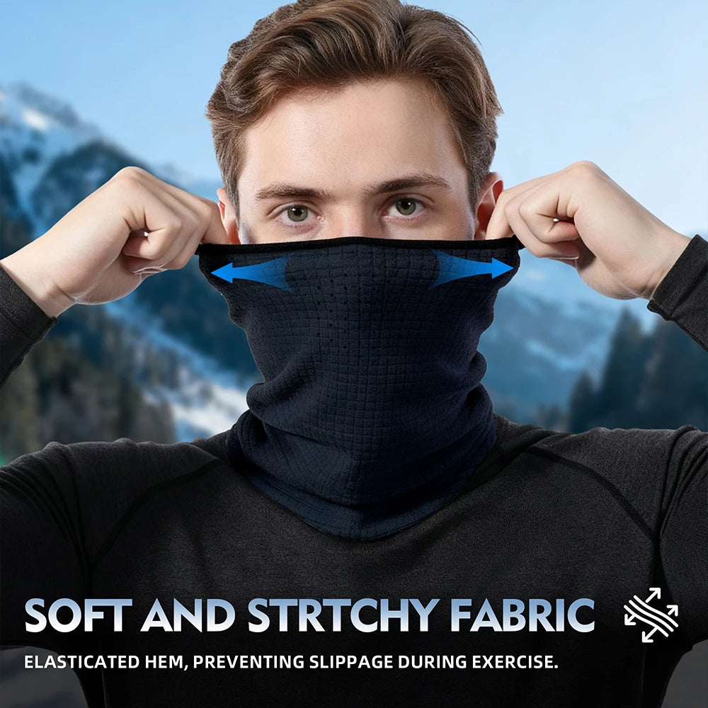 Winter Halswärmer, Schlauchschal, winddicht, Radfahren, Bandana, Wandern, Sport, Laufen, Skifahren, Camping, Snowboard, Halbmaske, Herren Damen