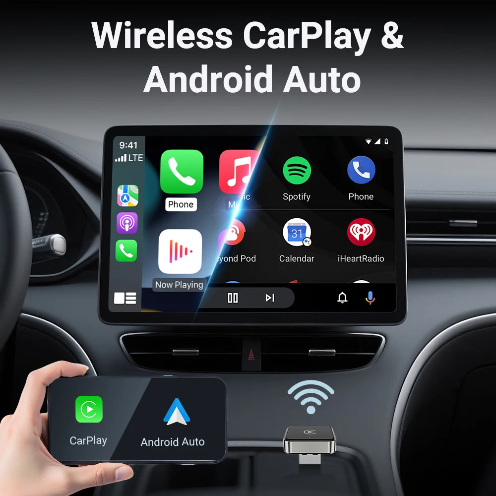 Neue Super Mini Carplay AI Box Kabelgebunden zu Kabellosem CarPlay/Android Auto 2in1 Box 5GHz WiFi5 für 99% Original Kabelgebundenes CarPlay/Auto Fahrzeug