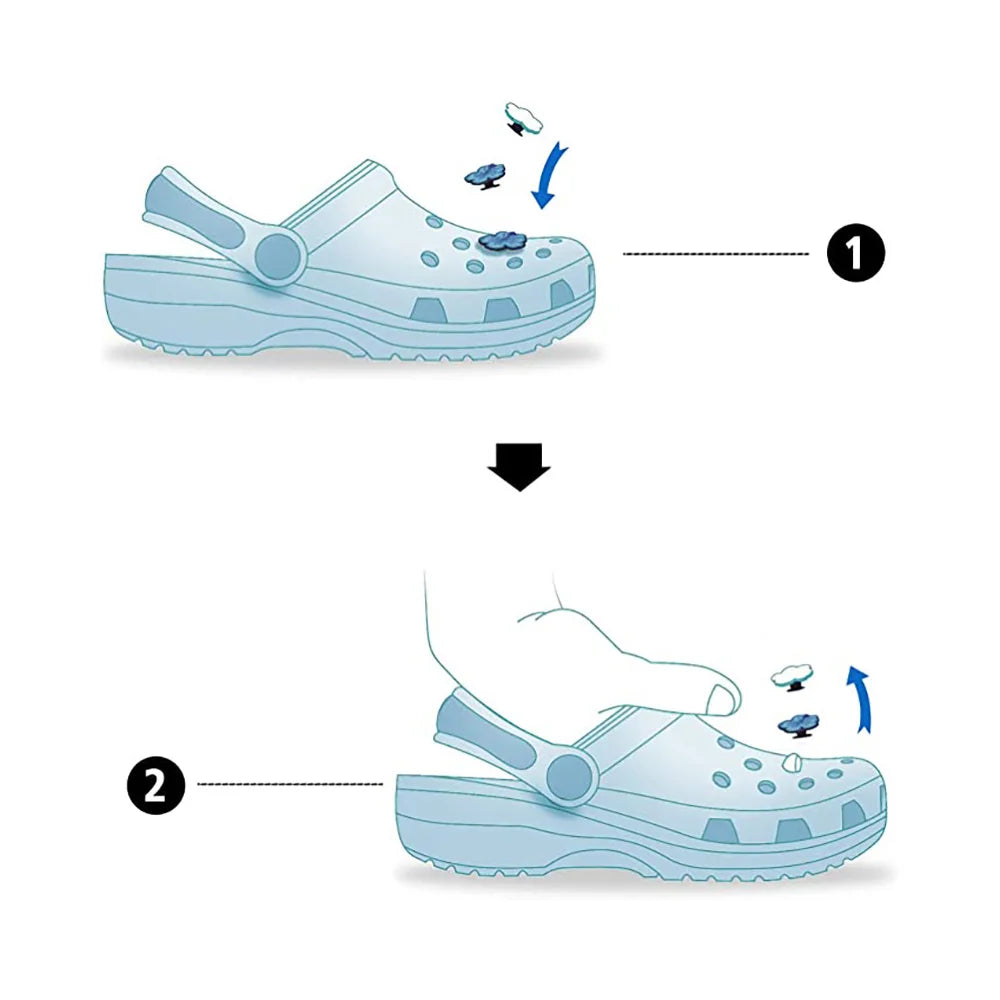 MESUCA 8tlg. Stich Schuhdekorations-Accessoires Charms Für Clogs Bogg Bag Bubble Slides Sandalen