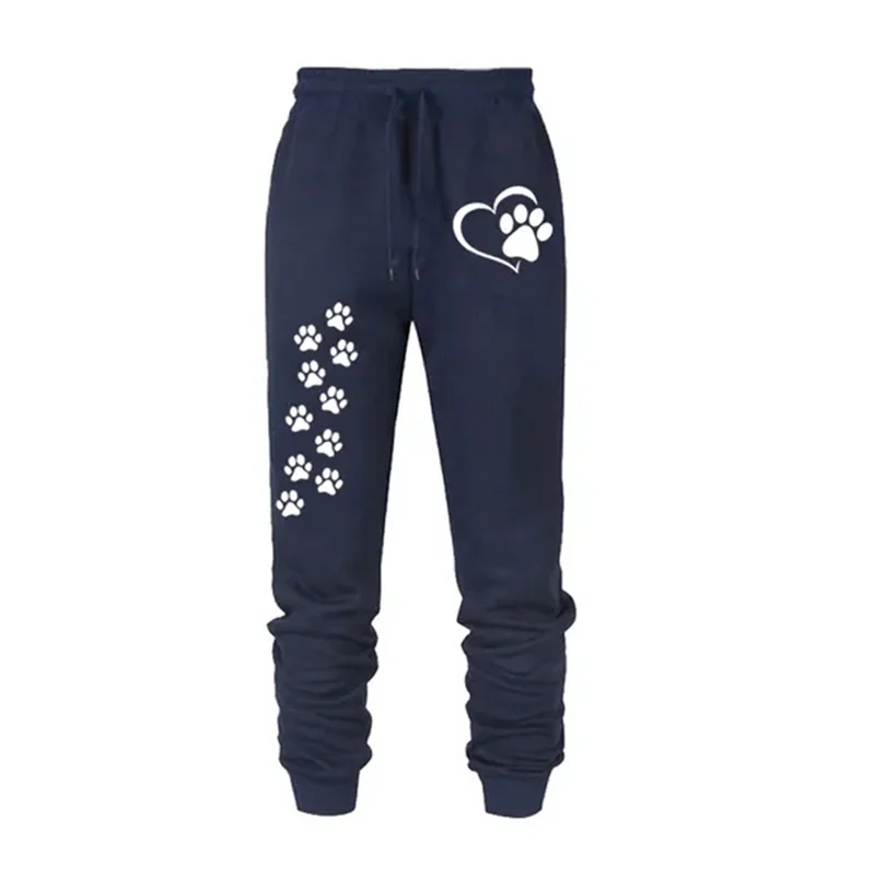 Damen Jogginghose mit Katzenpfoten-Print Hochwertige Fitnesshose Jogginghose Outdoor Freizeithose