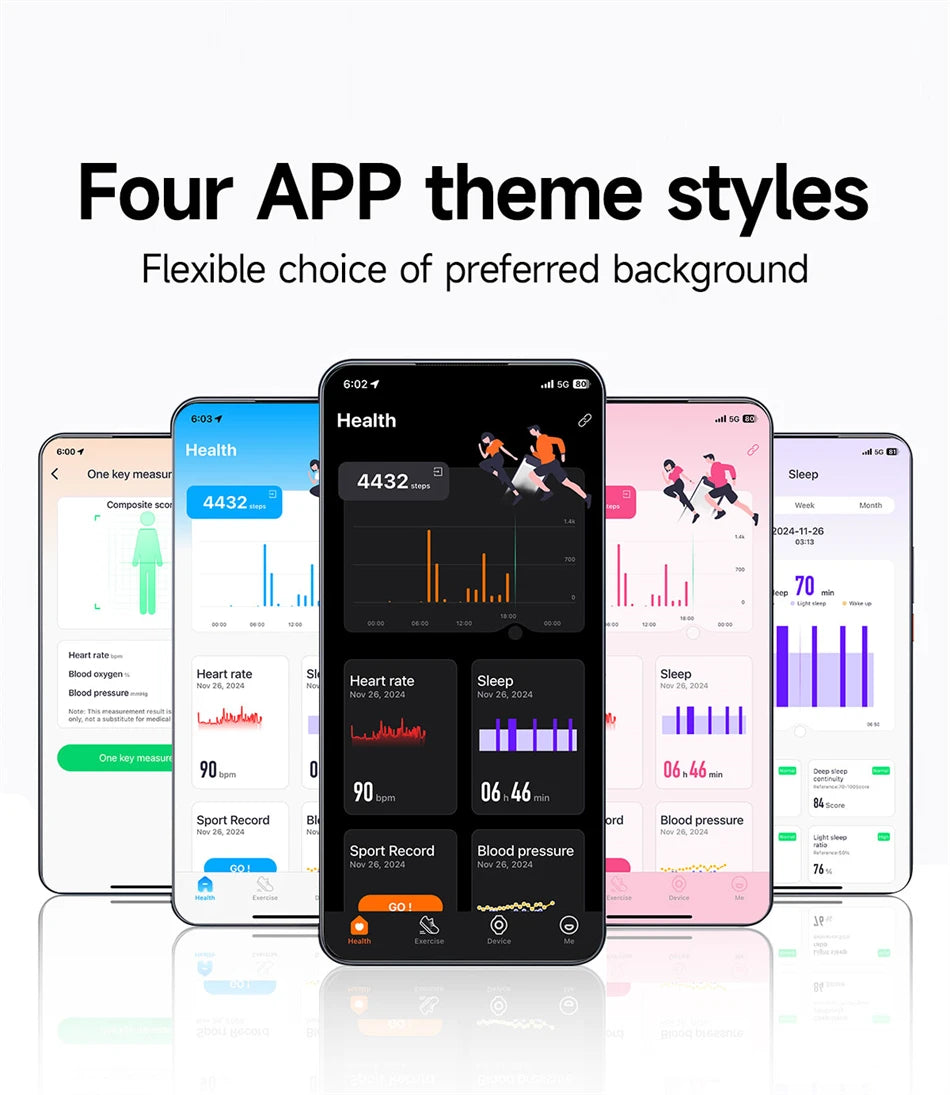 LIGE Smartwatch ohne Display Herren Herzfrequenz Blutdruck Gesundheitsmonitor Armband Smart Armreif Sport Fitness Damen Smartwatch
