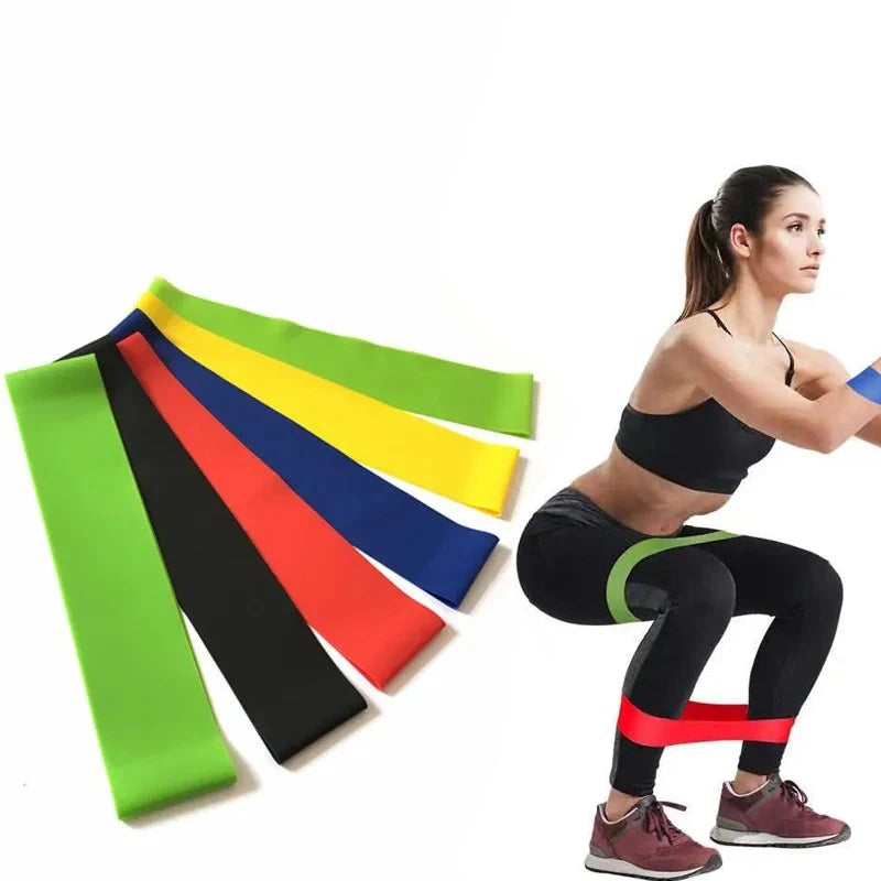 Tragbare Fitness-Trainingsgeräte Gummi-Widerstandsbänder Yoga-Fitnessstudio Elastisches Gummiband Kraft Pilates Crossfit Frauen Gewichtssport