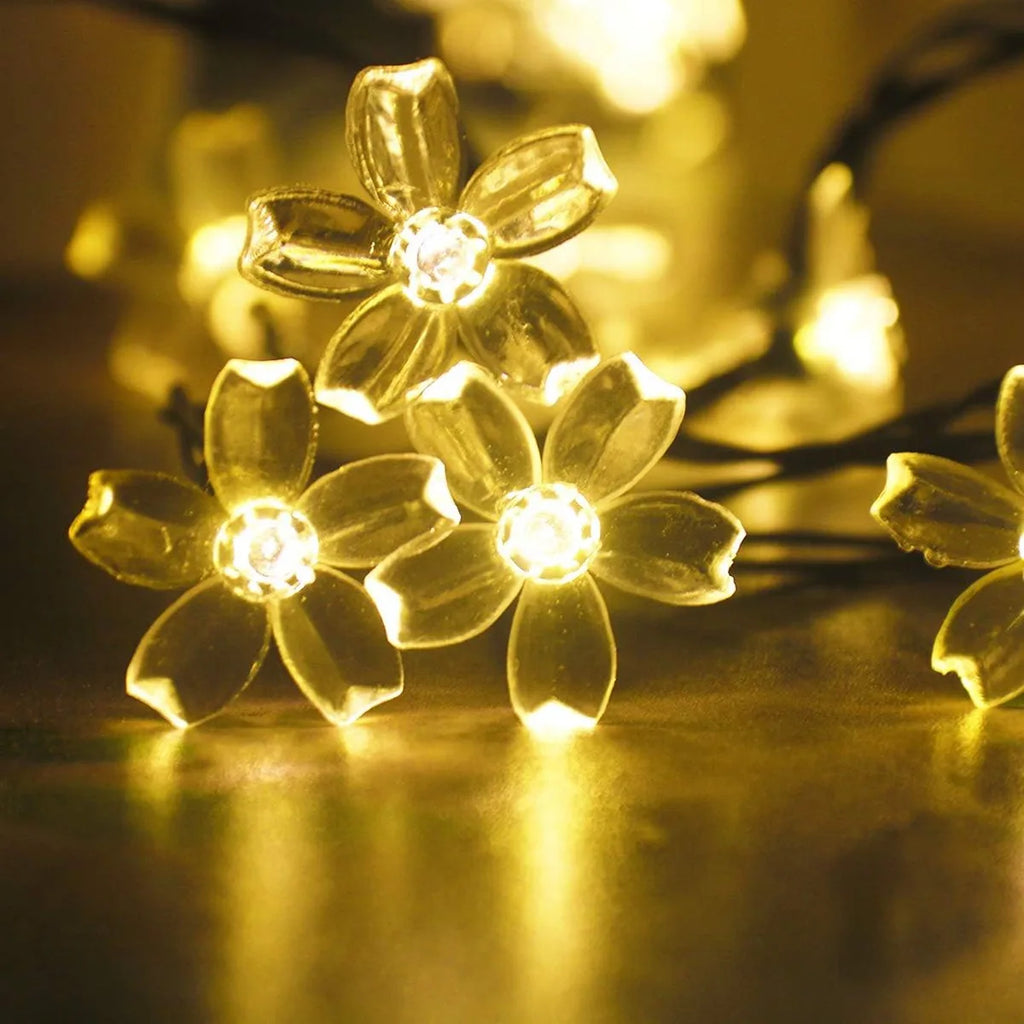 1 Stk Solar Lichterkette Blumen Outdoor Wasserdicht 20/30/50/100 LED Lichterkette für Garten Zaun Terrasse Hof Weihnachtsbaum Deko