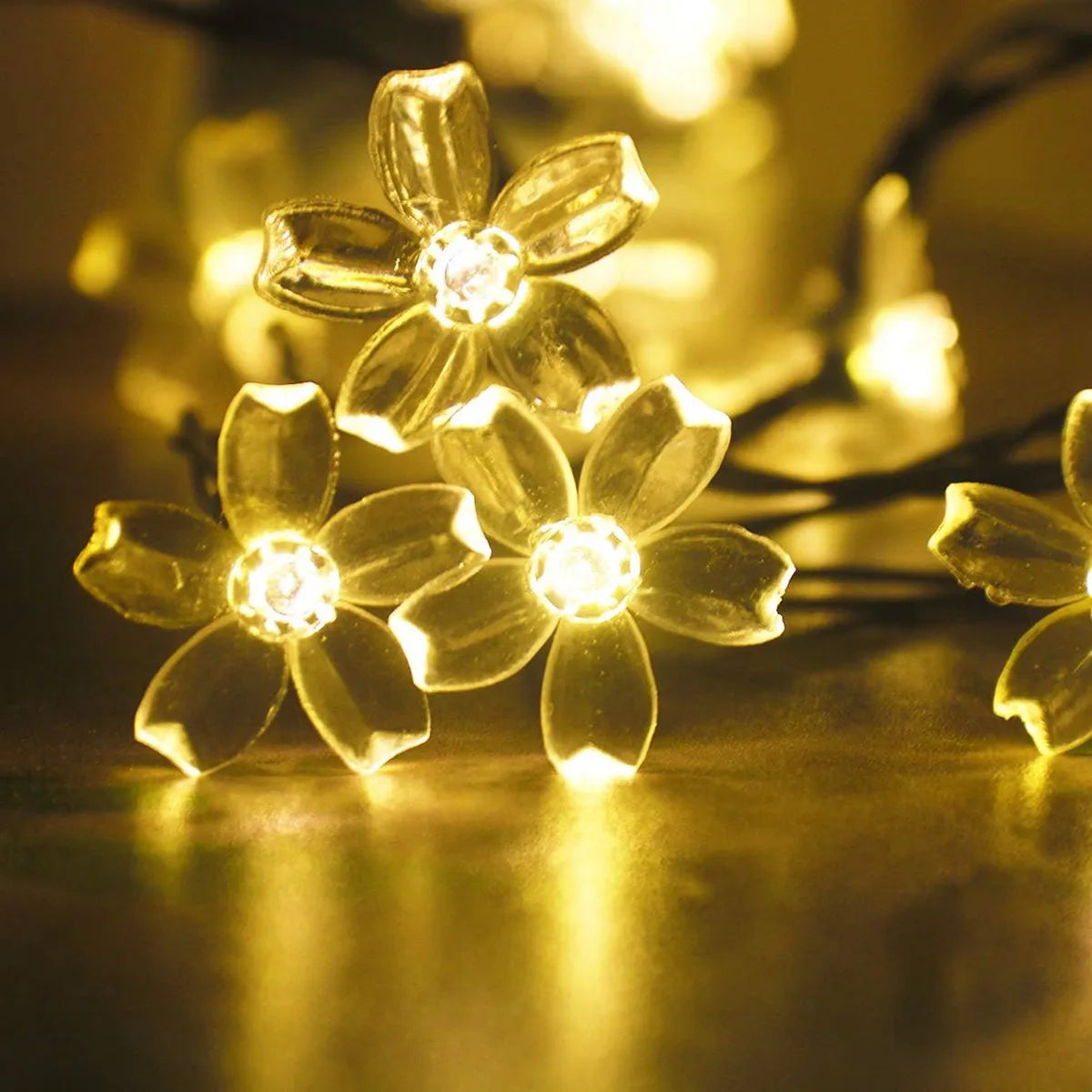 1 Stk Solar Lichterkette Blumen Outdoor Wasserdicht 20/30/50/100 LED Lichterkette für Garten Zaun Terrasse Hof Weihnachtsbaum Deko