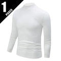 1/2 Stück Herbst und Winter Herren Halb-Stehkragen Modisches Basis Langarmshirt Einfarbiges Freizeit Sport Fitness Warmes T-Shirt