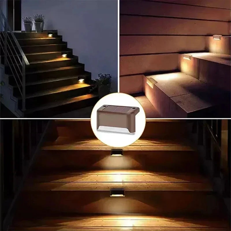 1/4/8/12/pcs Solar LED Lights Outdoor Garden Light Deck Lamp Solar Stairs Light Waterproof Solar Step Lamp Patio Garden Decor