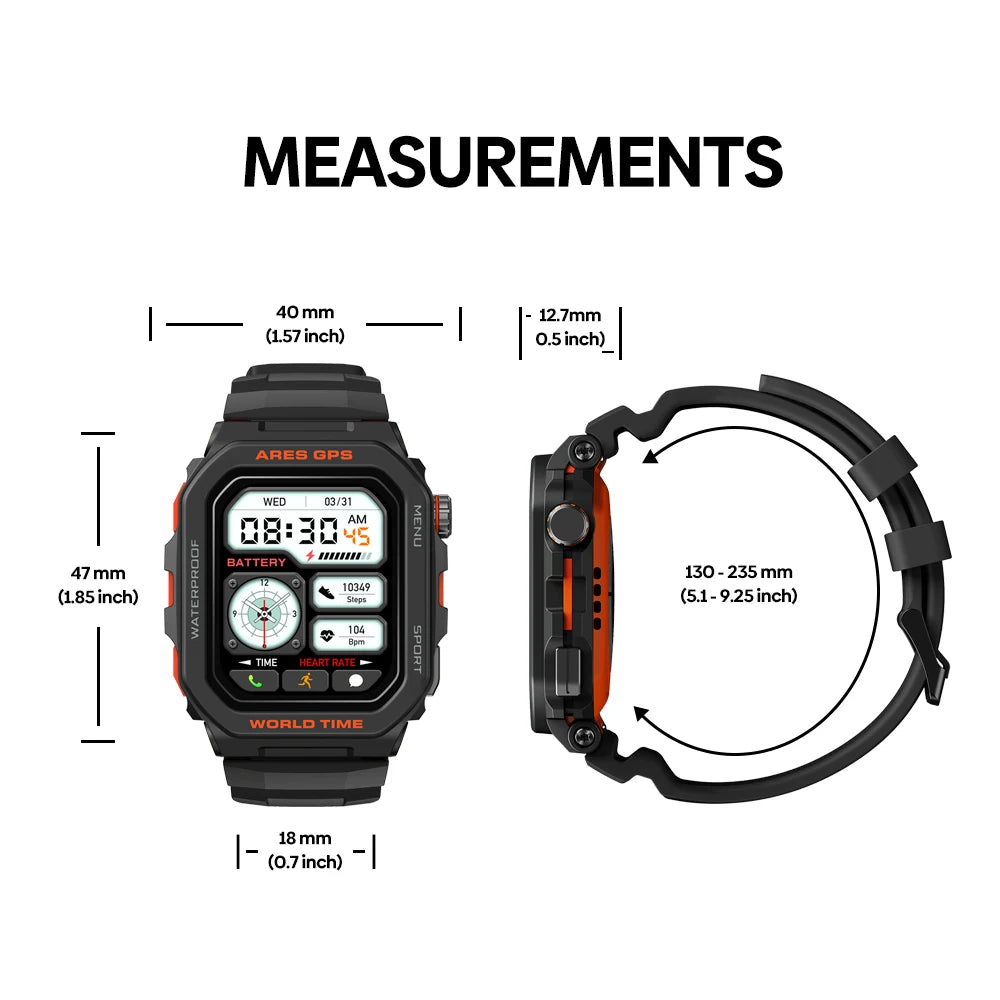 Neue Zeblaze Ares GPS Smartwatch mit integriertem Alexa & GPS Bluetooth Telefonanrufen Smartwatch Herzfrequenz SpO2 Fitness Tracker