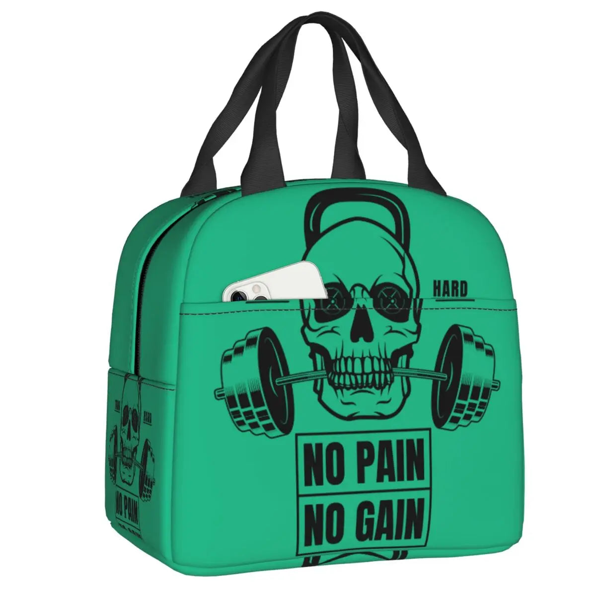 Powerhouse Gym Logo Insulated Lunch Bags for Work School Bodybuilding Fitness Portable Thermal Cooler Bento Box Women Kids