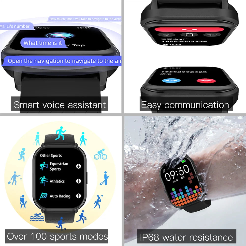 OLEVS 8206 Smartwatch Original Marke 2,01 Zoll Full Touchscreen Sport Fitness Bluetooth Smartwatch Kompatibel Android iOS