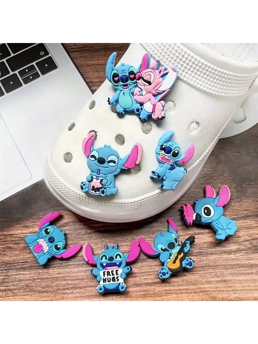 MESUCA 8tlg. Stich Schuhdekorations-Accessoires Charms Für Clogs Bogg Bag Bubble Slides Sandalen