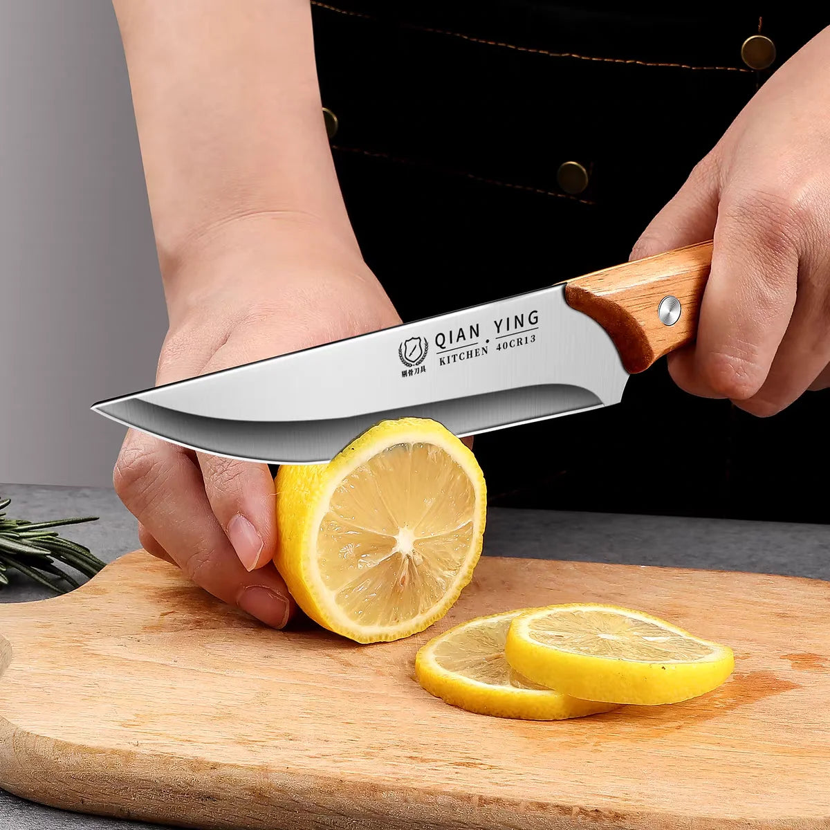 Professional forging bone removal and slicing knife set, kitchen knife with wooden handle, meat cutting knife with blade sheath
