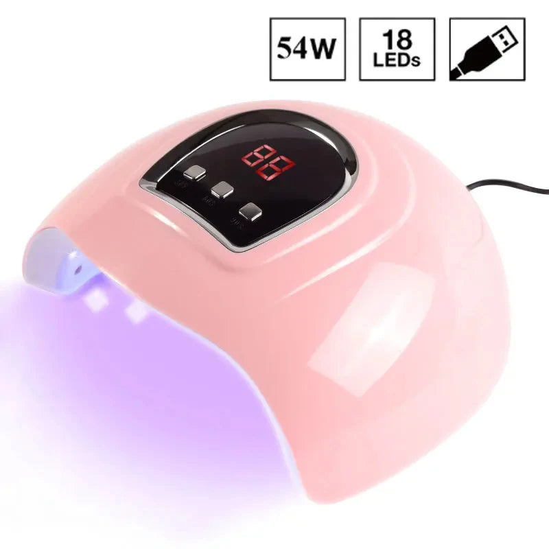 54W 18 LED UV Nagellampe Manicure Nageltrockner Nagelwerkzeuge Maschine UV Professionelles Material Nägel Trocknen Wärmelampen