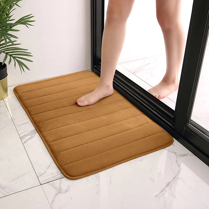 60x40cm Home Bath Mat Super Absorbent Bathroom Carpets Rugs Soft Memory Foam Floor Bedroom Toilet Floor Shower Rug Decor