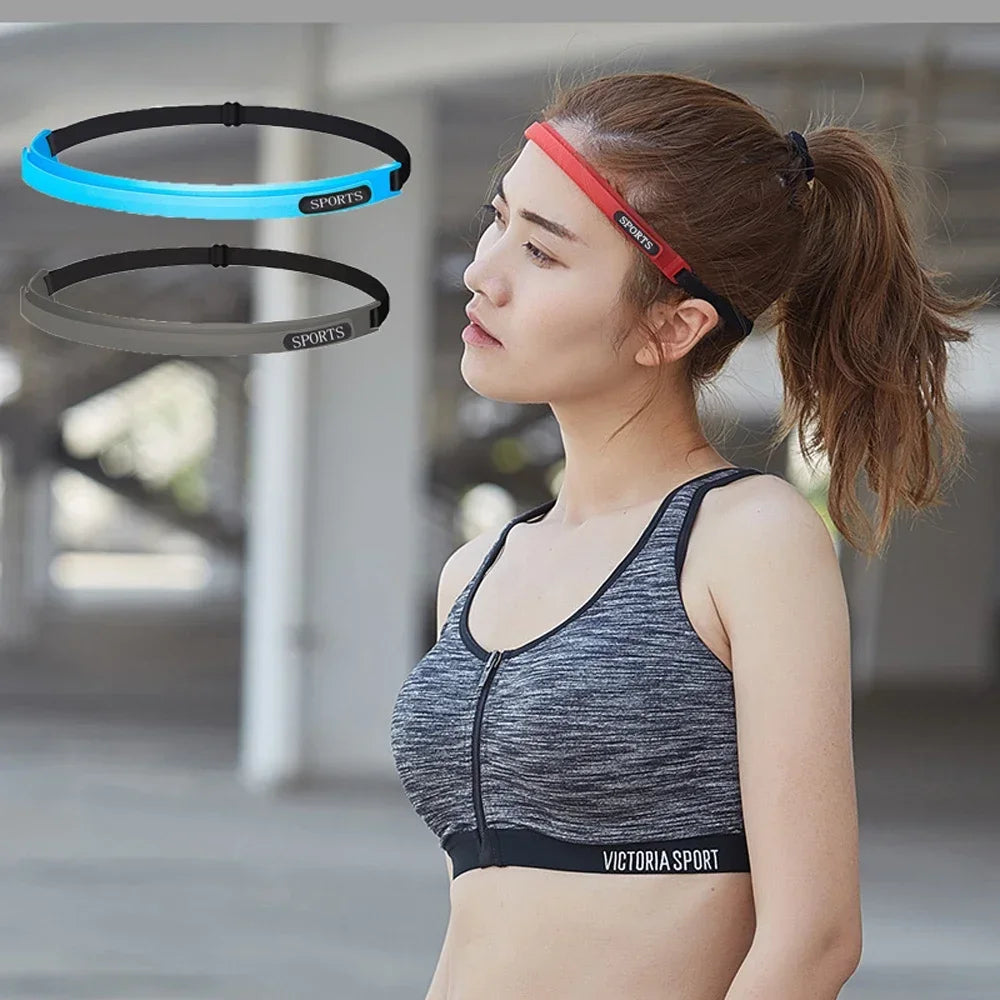 Silikon Schweißband Laufen Basketball Anti-Schweiß-Band Elastische Stirnbänder Yoga Laufen Fitness Haarschmuck