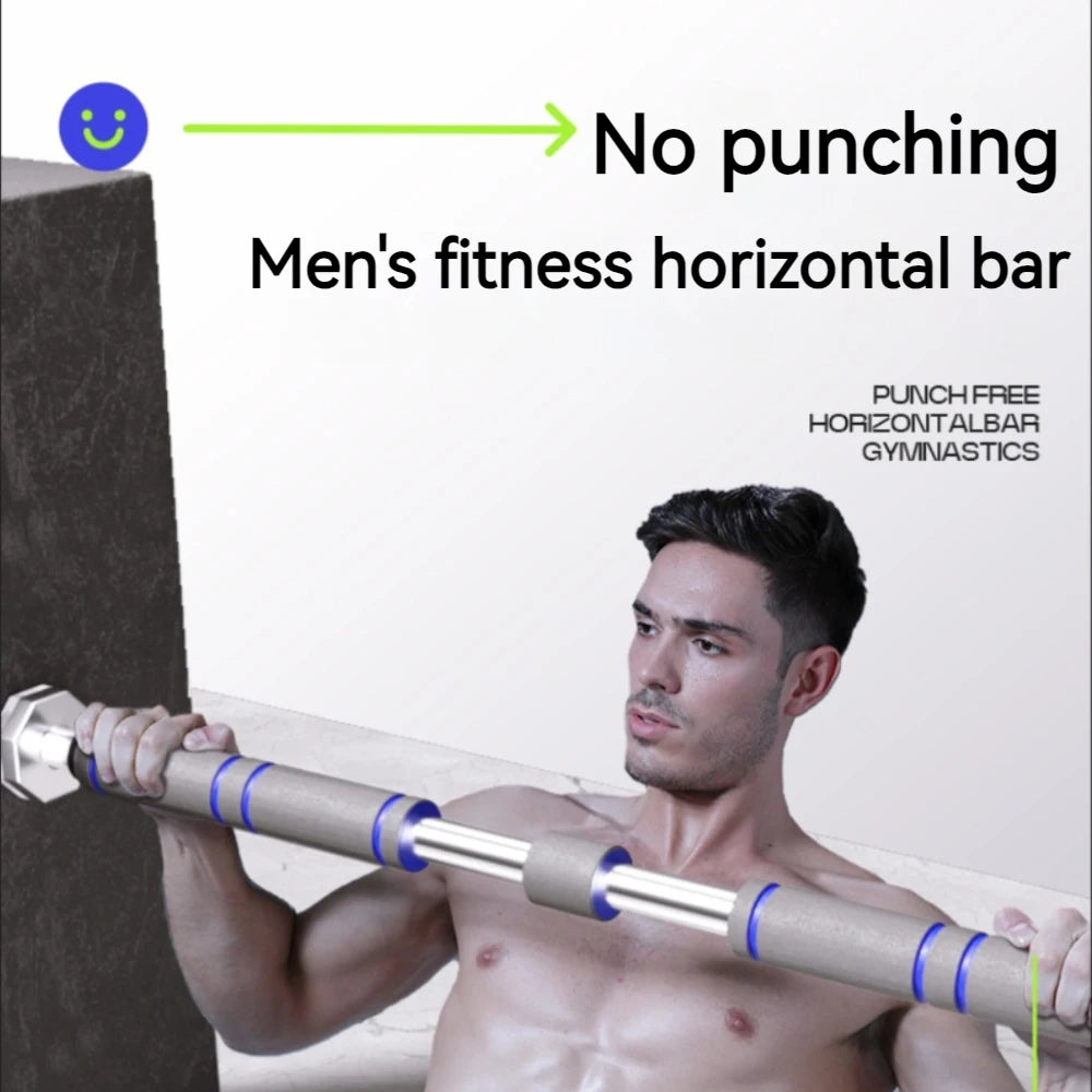 Barra de dominadas ajustable Equipo de gimnasio horizontal para entrenamiento de fuerza en casa Agarre antideslizante Barra de fitness duradera para hombres y mujeres