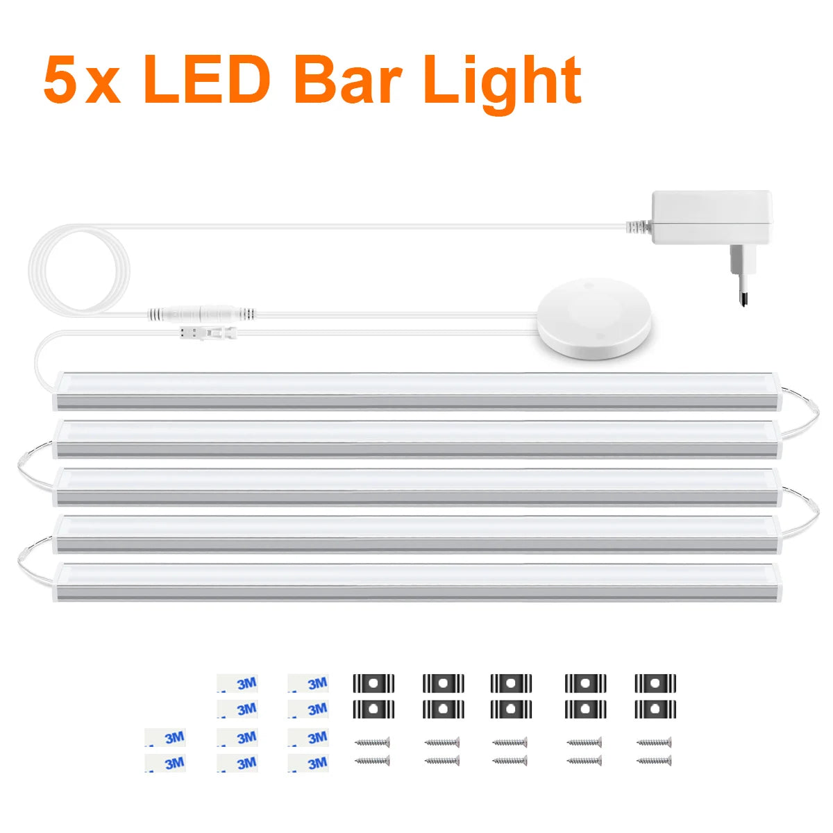 Penetrable Wood Touch Sensor Dimmable LED Lights Motion Sensor Under Cabinet Kitchen Light Aluminum Bar Lamp Wardrobe Shelf Deco