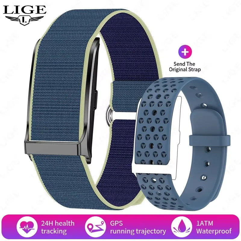 LIGE No Screen Smart Watch Men Heart Rate Blood Pressure Health Monitor Bracelet Smart Wristband Sports Fitness Women Smartwatch