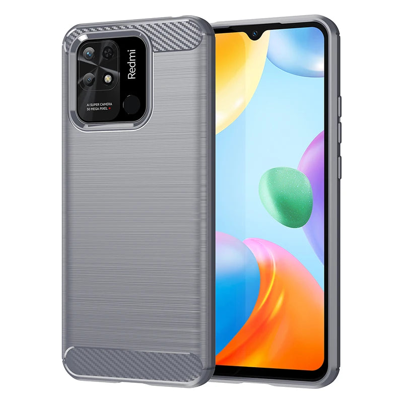 Para Xiaomi POCO C40 Funda para POCO C40 X4 M4 Pro F4 M3 X3 M5 M5S Funda Protectora Fibra TPU Silicona Armadura Goma POCO C40 Cubierta
