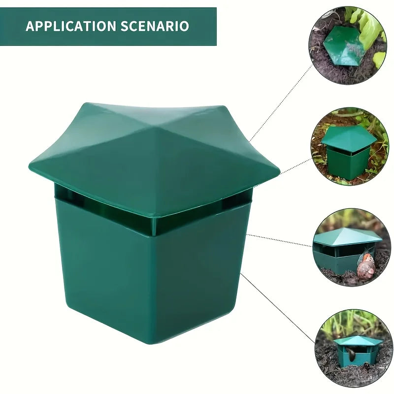 Robuste Schneckenfalle, verdickte korrosionsbeständige Kunststoffbox, kein Strom für Garten, Gemüse, Blumen