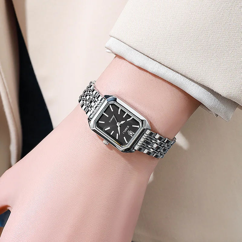 Luxury Hight Quality Quartz Watch Fashion Charming Rhinestones Stainless Steel Band Women's Wristwatches