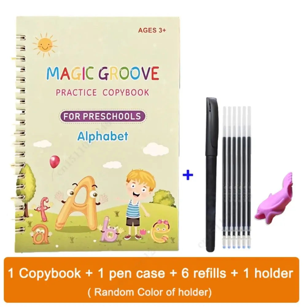 Schreibübungsbücher Englisch Groove Magic Practice Copybook Kinderbuch Lernzahlen Buchstaben Alphabet Kalligrafie Geschenk