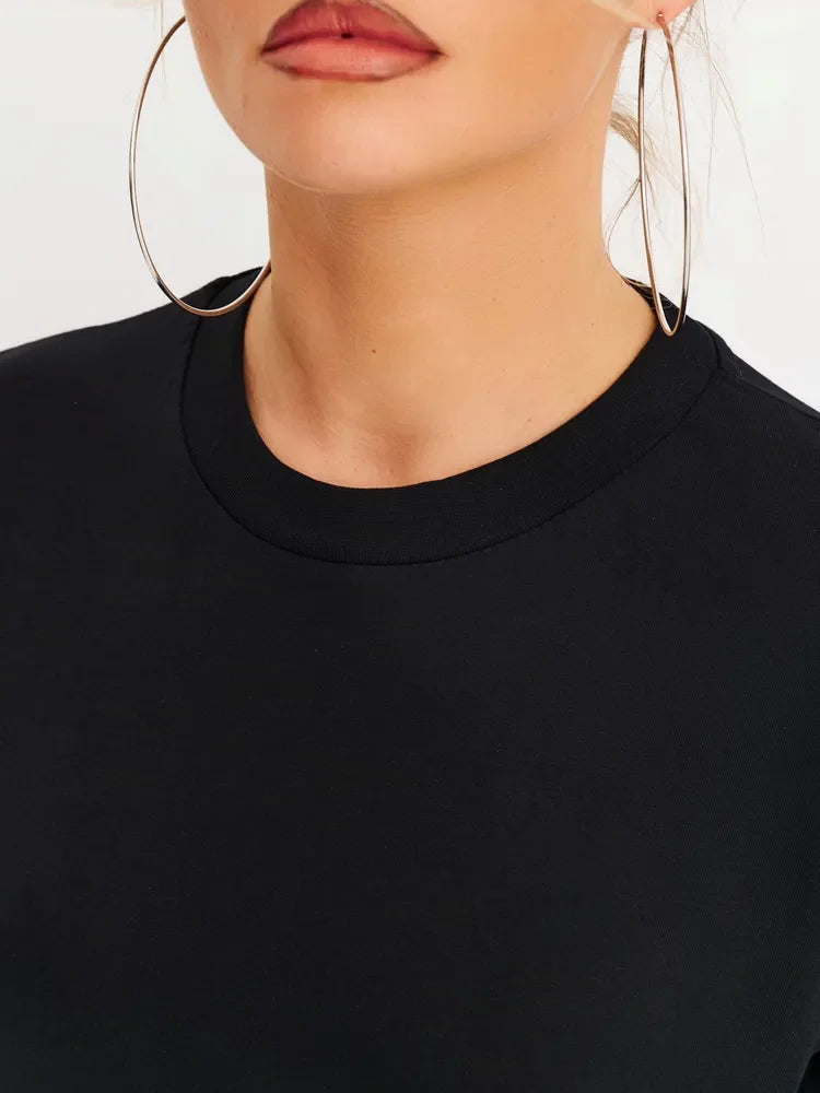 Einfarbige Partner-T-Shirts für vier Jahreszeiten, Basic Herren- und Damen-Kurzarm-T-Shirts, lässige, atmungsaktive Oversized-Sport-T-Shirts