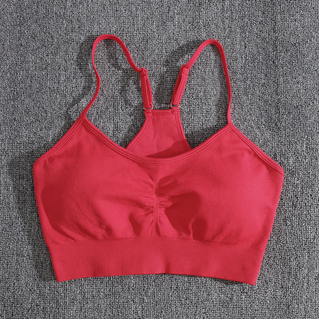 Solide Damen-Zweiteiler, Pfirsich-Po-Shorts, weibliche Trainingsanzüge, Fitnessstudio-Set, Neckholder-Fitness-Shorts, Push-Up-BH, Sommer