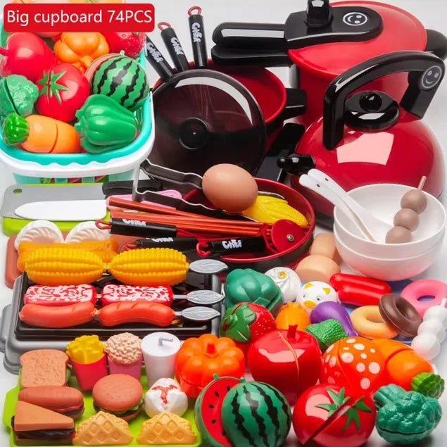 Kids’ Pretend-Play Kitchen & Cutting Fruit Set