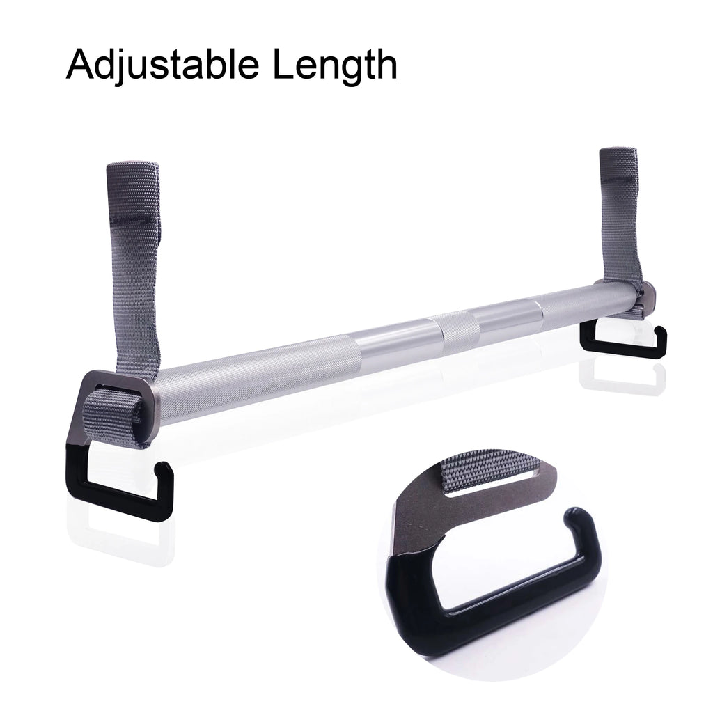 Adjustable Resistance Band Exercise Bar Large e-Type Hook Metal Bar for Loop Elastic Band Home Gym Workout Fitness Equipment