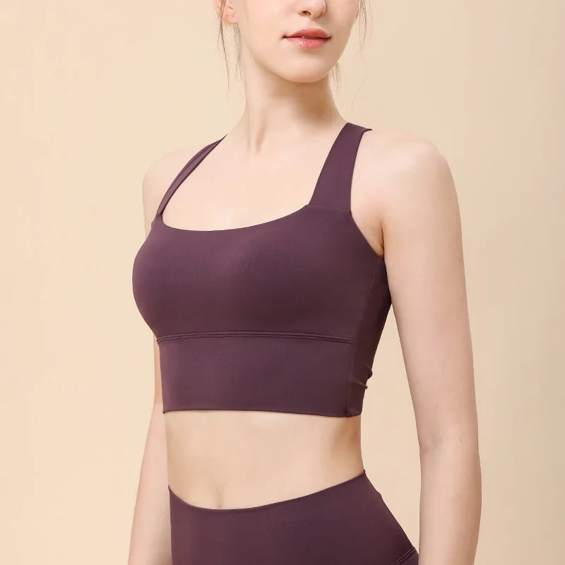 JHJN Women Sports Bra Seamless High Lmpact Sports Bra Sexy Yoga Fitness Tops Solid Underwear Push-Up Sportswear Female Tank Tops
